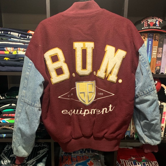 Vintage B.U.M. Equipment Varsity Jacket Size S - Picture 1 of 7